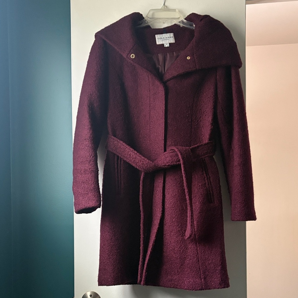 Cole Haan Women’s Wool Boucle Coat 10